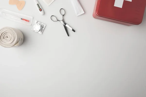 Medicine chest with medical supplies — Stock Photo