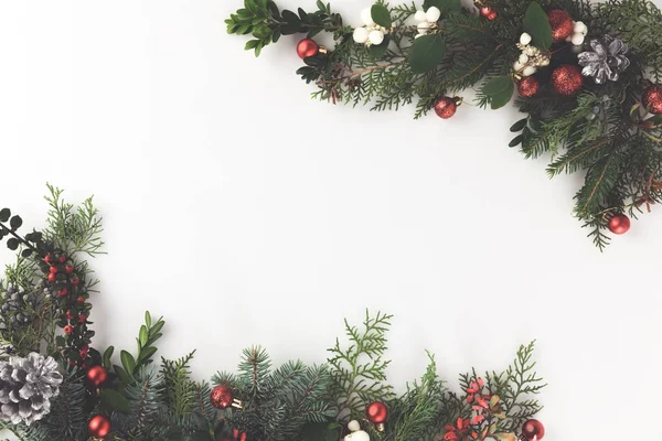 Cadre de Noël en branches de sapin — Photo de stock