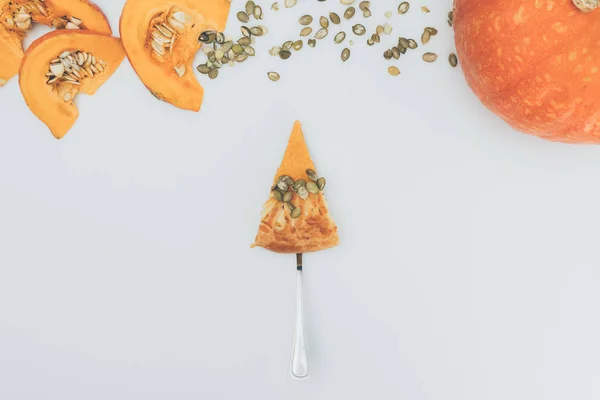 Rebanada de pastel de calabaza — Stock Photo