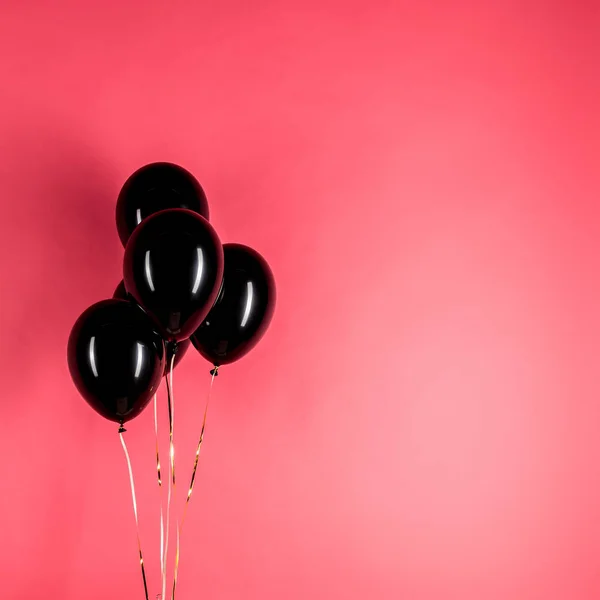Pack of black balloons — Stock Photo