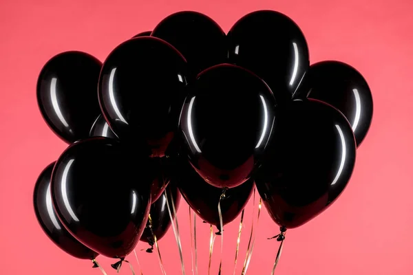 Pack of black balloons — Stock Photo