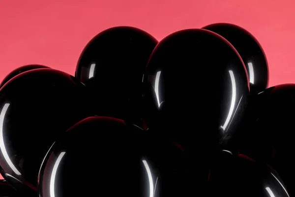 Black shiny balloons — Stock Photo