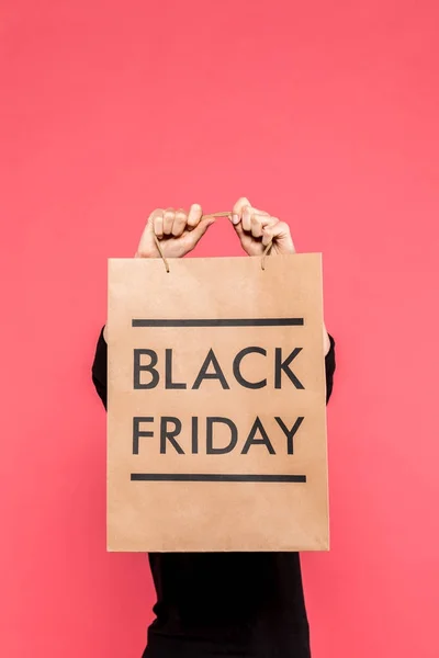 Woman holding shopping bag — Stock Photo