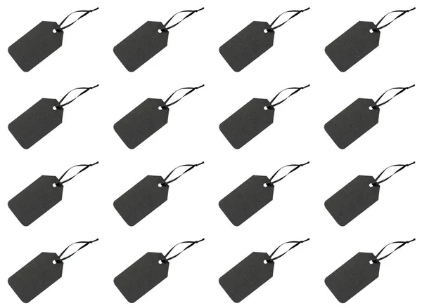 Blank black labels — Stock Photo
