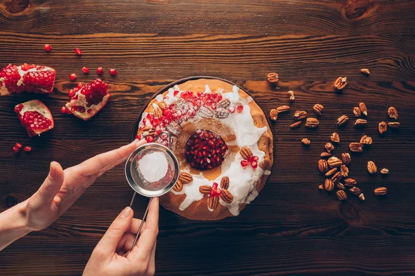 Polvere torta di Natale — Foto stock