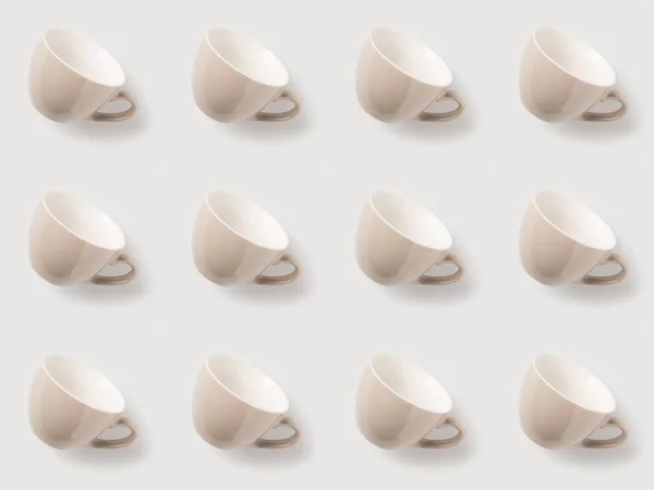 Pattern of empty cups — Stock Photo
