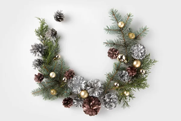 Christmas wreath made of fir branches — Stock Photo