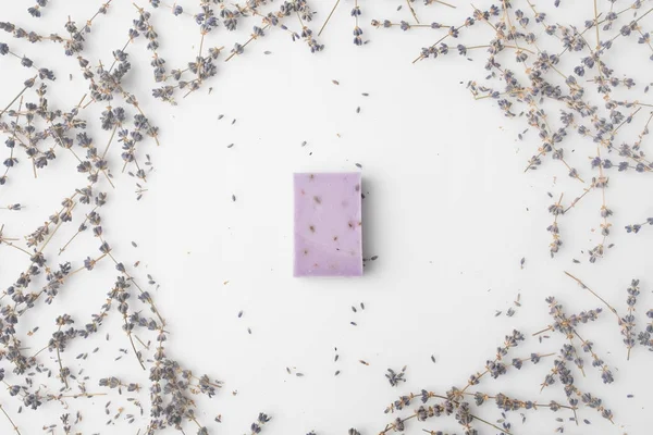 Handcrafted lavender soap — Stock Photo
