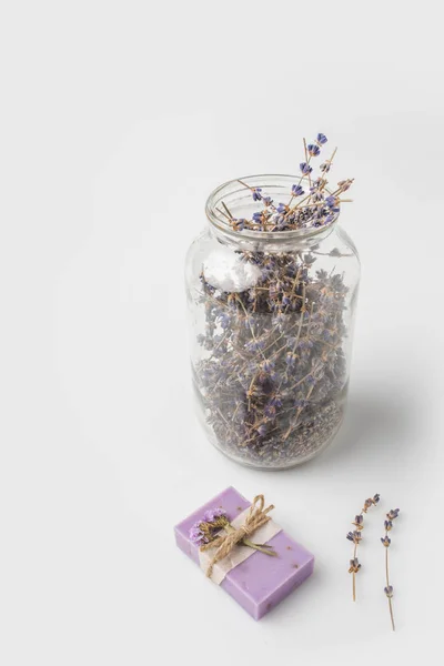 Natural lavender soap — Stock Photo