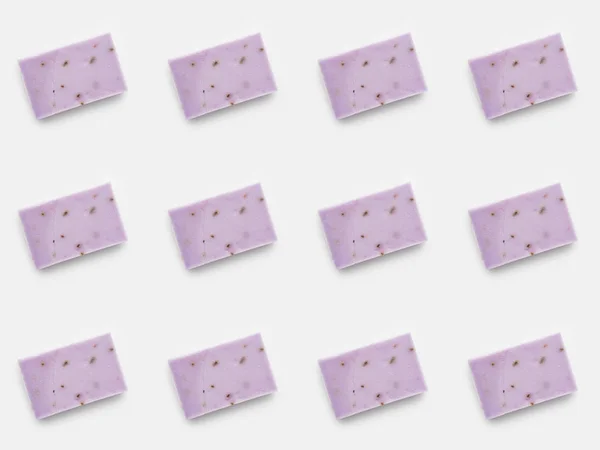 Lavender handcrafted soap pattern — Stock Photo