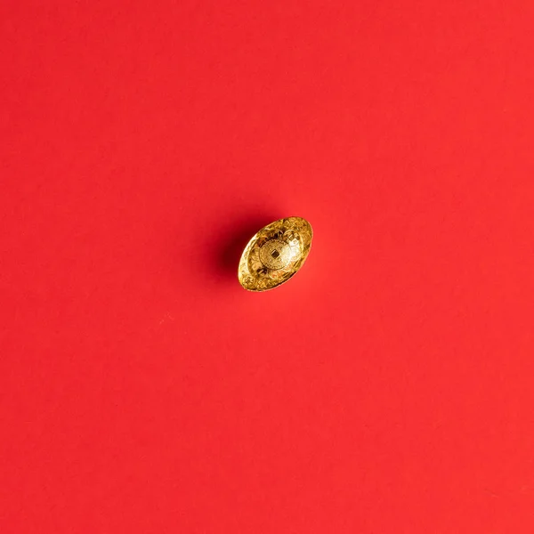 Lingote de oro chino - foto de stock