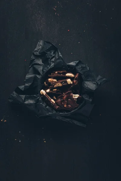 Chocolate in bowl — Stock Photo