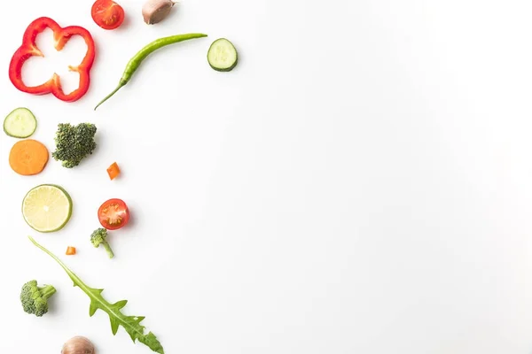 Cut vegetables for salad — Stock Photo