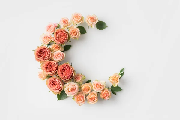 Coroa de flores rosa — Fotografia de Stock