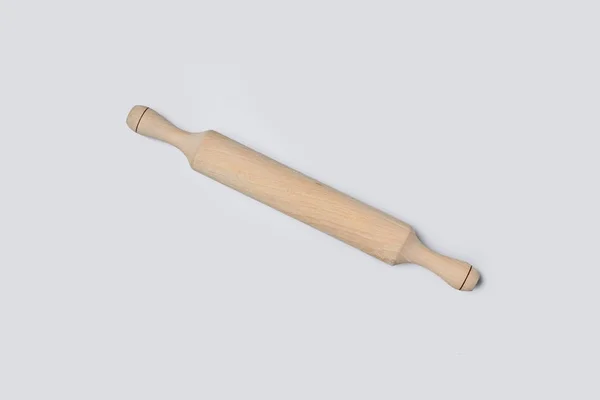 Top view of rolling pin isolated on white — Stock Photo