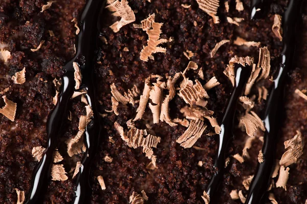 Cadre complet de chocolat et glaçage sur gâteau — Photo de stock
