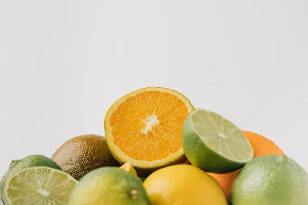 Raw citruses isolated on white background — Stock Photo