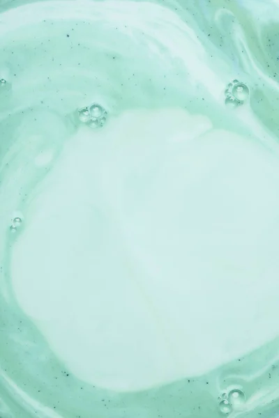 Abstract background with green paint and bubbles — Stock Photo