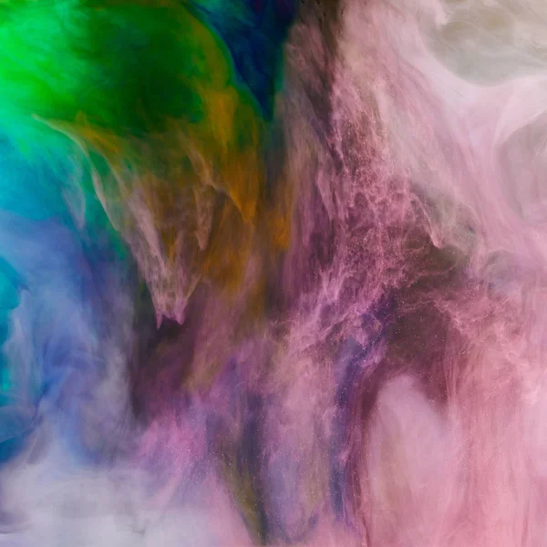 Creative background with violet and green flowing watercolor — Stock Photo