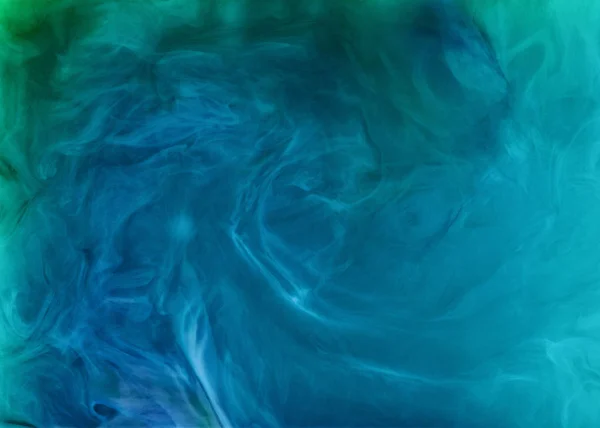 Творческий фон с голубым течением и крутящейся краской — стоковое фото