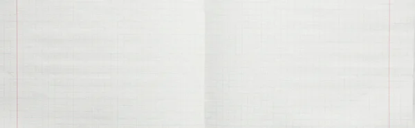Vue de dessus des feuilles de papier blanc vides, panoramique — Photo de stock