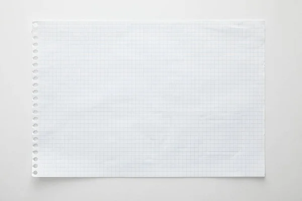 Top view of empty paper on white background — Stock Photo