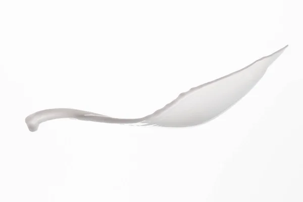 Salpicadura de leche blanca fresca pura aislada en blanco - foto de stock