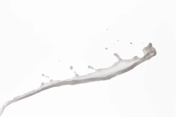 Pure fresh white milk splash isolated on white — Stock Photo