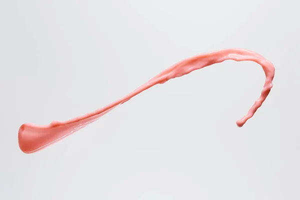 Frische rosa Milchspritzer isoliert auf weiß — Stockfoto