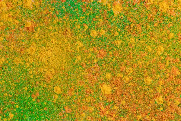 Laranja, amarelo e verde colorido holi pintura explosão — Fotografia de Stock