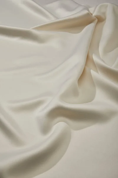 Close up view of white soft and crumpled silk cloth — Stock Photo