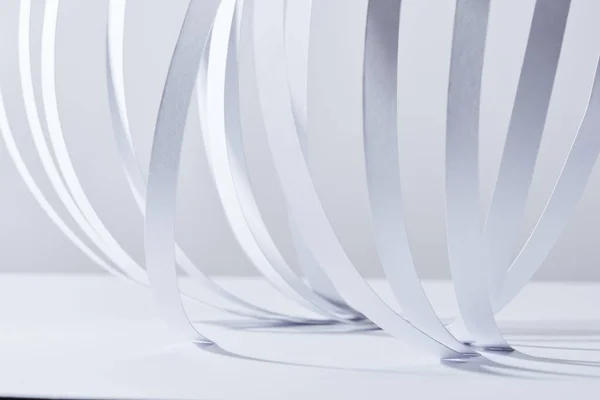 Close up view of paper stripes on white background — Stock Photo