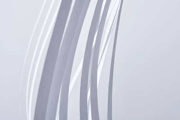 Close up view of paper stripes on white background — Stock Photo