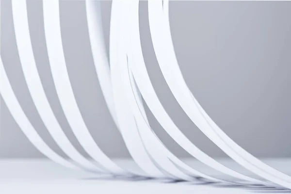 Close up view of paper stripes on white background — Stock Photo