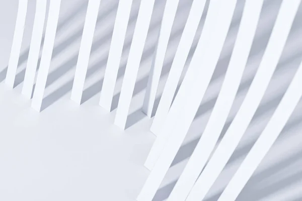 Close up view of paper stripes on white background — Stock Photo