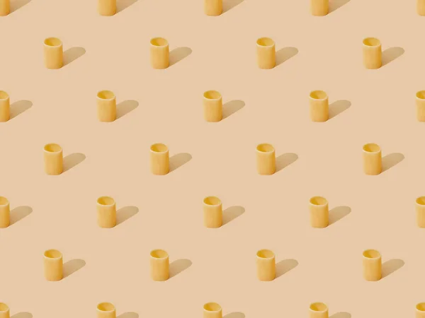 Frische Cannelloni auf beigem Hintergrund, nahtloses Muster — Stockfoto