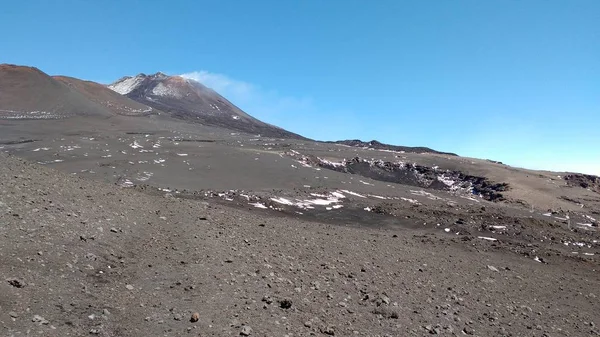 Wandelen Weg Naar Top Van Etna Vulkaan Sicilië — Stockfoto