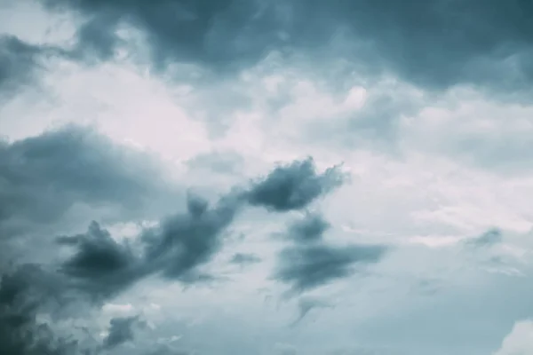 Dramatic black clouds and thunderstorm before rainy