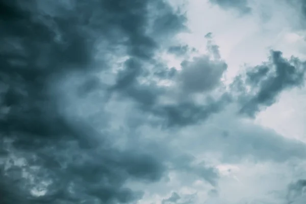 Dramatic black clouds and thunderstorm before rainy