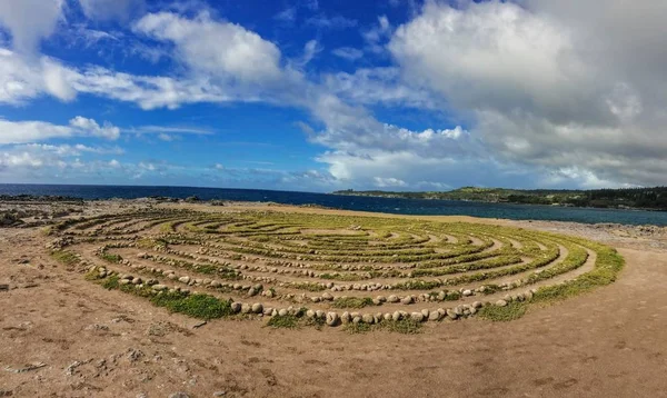 Cool Kapalua Labyrinth Dragons Teeth Formation Coastline Makaluapuna Point Includes — Stock Photo, Image