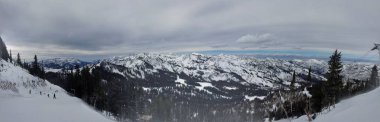 Kış görkemli sayısı Wasatch açık Rocky Dağları, Tuz Gölü yakın Brighton Kayak Merkezi ve Heber Valley, Park City, Amerika Birleşik Devletleri