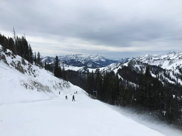 Χειμώνα Μαγευτική Θέα Γύρω Από Wasatch Μπροστά Βραχώδη Όρη Χιονοδρομικό — Φωτογραφία Αρχείου