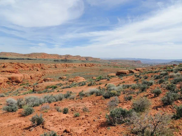 Widoki Pustyni Szlaków Turystycznych Okolicy George Stanie Utah Wokół Szlaków — Zdjęcie stockowe