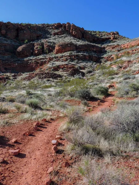 Vistas Desde Sendero Red Saint George Sandstone Quarry Trail Temple —  Fotos de Stock