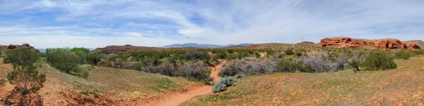 Vista Panorâmica Deserto Trilhas Para Caminhadas Torno George Utah Torno — Fotografia de Stock