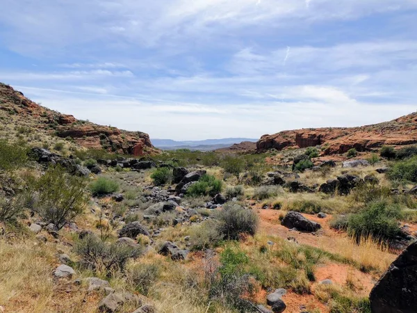 Pouštní Panoramatické Pohledy Turistické Trasy Okolí George Utah Kolem Beck — Stock fotografie