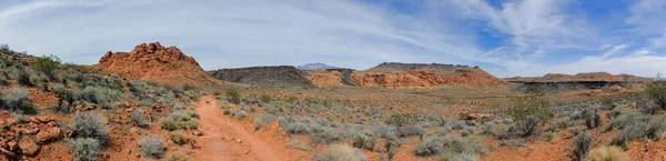 Vistas Panorámicas Del Desierto Desde Rutas Senderismo Alrededor George Utah — Foto de Stock