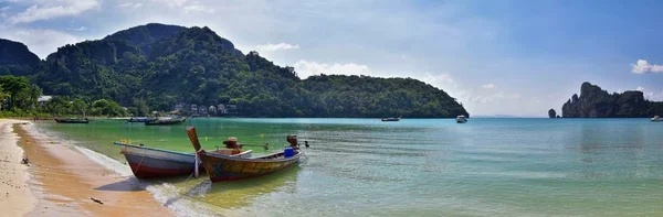 Isla Vistas Mar Cerca Phuket Tailandia Con Blues Turquesa Verdes — Foto de Stock