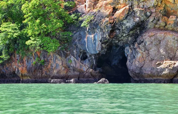 Insel Meerblick Der Nähe Von Phuket Thailand Mit Blauem Türkisfarbenem — Stockfoto