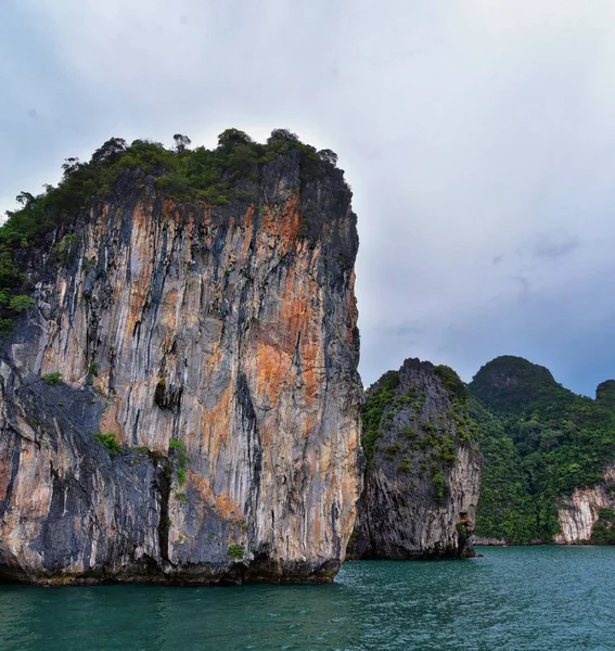 Eiland Uitzicht Oceaan Buurt Van Phuket Thailand Met Blues Turquoise — Stockfoto